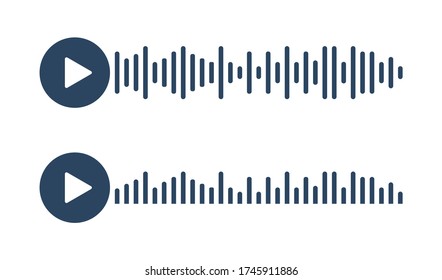 Voice Message Icon For Your Chat Design. Record Vector Concept In Flat Style.