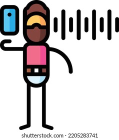 voice message isolated design element stock illustration. Vector on a white background