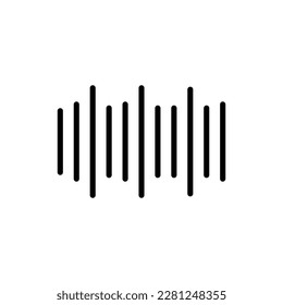 Eine Sprachnachricht. Zeilensymbol, schwarz, Sprachnachrichten-Symbol. Vektorgrafik.