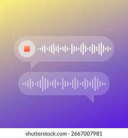 voice message recording, audio note design