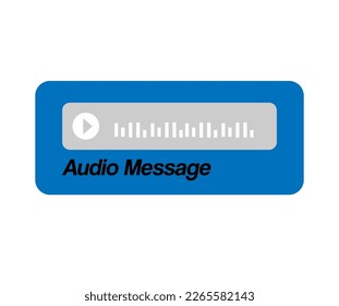 Voice message recording icon. Online chat, message with sound. Social network vector isolated on white background