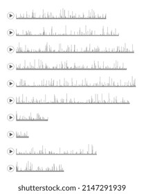 Voice Message In Social Media Chats. Sound Waveform Pattern For Music Player, Video And Chat. Vector Illustration.