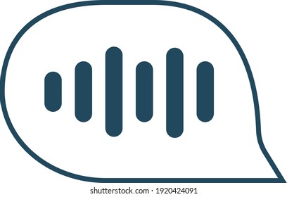 voice message in speech bubble, vector icon