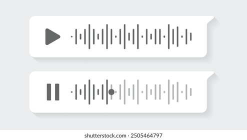 Voice Message UI Design with Play and Stop Preview