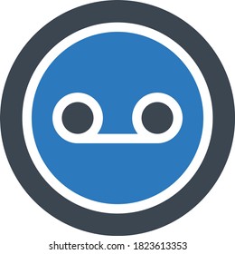 icono de color de glifo vector de mensaje de voz 