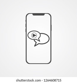 Voice message vector icon sign symbol