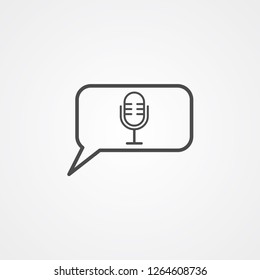 Voice message vector icon sign symbol