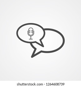 Voice message vector icon sign symbol