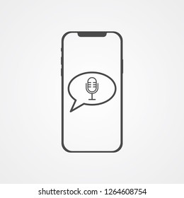 Voice message vector icon sign symbol