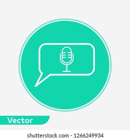 Voice message vector icon sign symbol