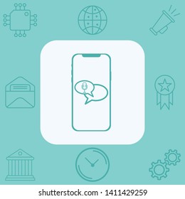 Voice message vector icon sign symbol