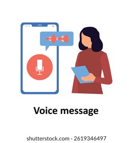 Voice message Vector illustration which can easily modify or edit

