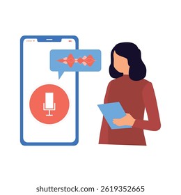 Voice message Vector illustration which can easily modify or edit

