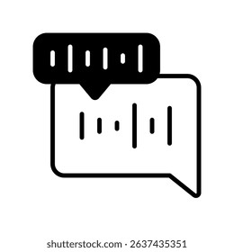 Voice Message Vector for Remote Team Chat. Audio recording icon, mobile communication tool, modern workstyle illustration.