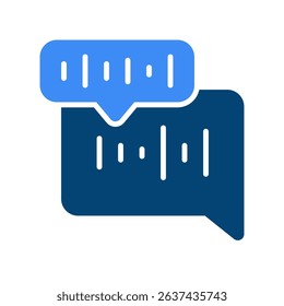 Voice Message Vector for Remote Team Chat. Audio recording icon, mobile communication tool, modern workstyle illustration.