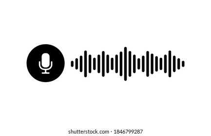 Voice Messages Bubble Icon Sound Wave Stock Vector (Royalty Free ...