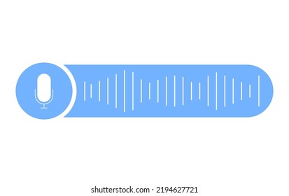 Voice messages bubble icon with sound wave. Microphone. Voice messaging correspondence. Vector illustration. 