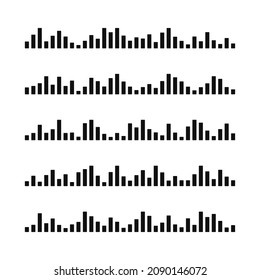 Voice Messages Bubbles Set on White Background. Vector illustration