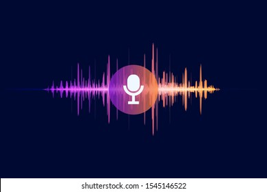 Voice Messages , event notification. Vector illustration flat style.