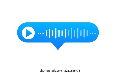 Voice messages, event notifications. Modern flat style. Vector illustration