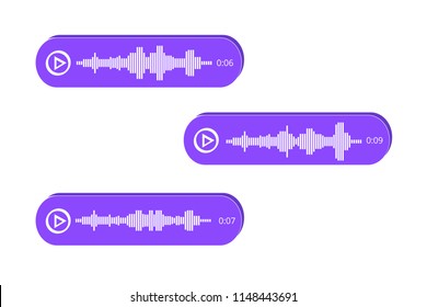 Voice Messages icon, event notification. Vector illustration