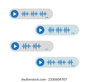 Voice Messages icon, event notification. Modern flat style isolated on white background 