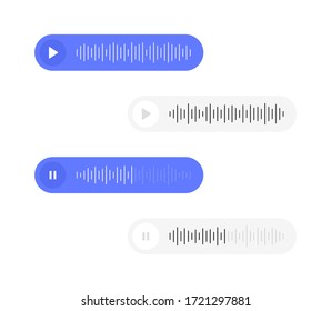 Voice Messages Icon. Message Bubble For Social Media. Modern Flat Style Vector Illustration.