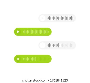 Voice Messages icon. Message bubble for social media. Modern flat style vector illustration.
