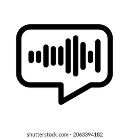 Voice messages icon. Voice messaging sign. editable color. vector illustration.