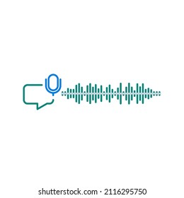Voice messages icon. Voice messaging sign. editable color. vector illustration.