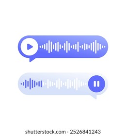 Icono de mensajes de voz, reproducir Vector de nota de audio