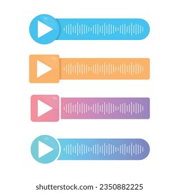 Voice Messages Icon Set Vector Design.