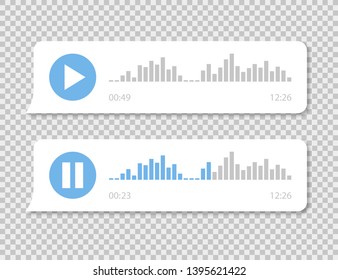 voice messages on a transparent background, vector illustration