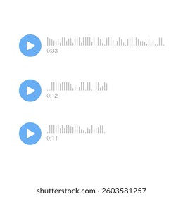 Voice messages. Vector illustration isolated on white background