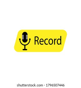 Voice Mic Record design Illustration