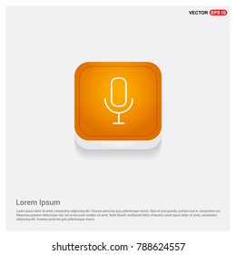 Voice microphone icon Orange Abstract Web Button