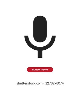 Voice microphone vector icon