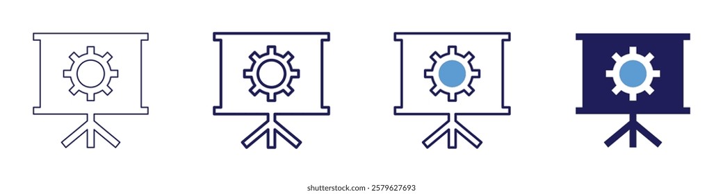 Voice modulation icon in 4 different styles. Thin Line, Line, Bold Line, Duotone. Duotone style. Editable stroke.