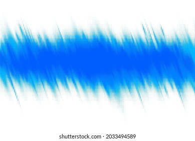 Voice, Music, Conversation Tape Blue Waveform. Sound Wave Pattern. Equalizer. Vector Illustration.