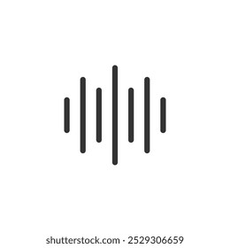 Stimmmusik, Vektorsymbol einzeln auf weißem Hintergrund