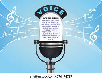 Voice and note background (Microphone)