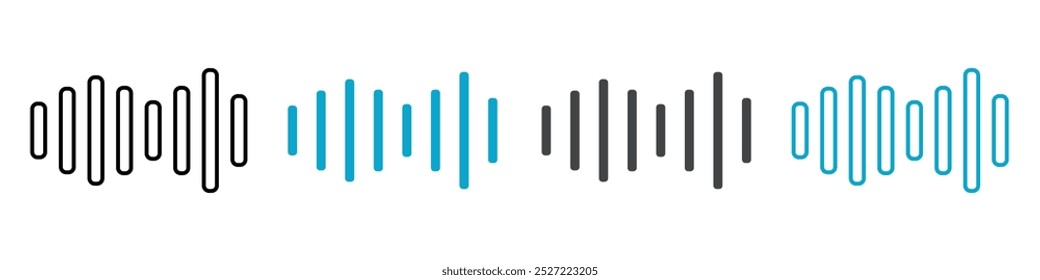 voice note icon Simple vector set isolated