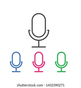 Voice Note Recording Icon Vector Logo Template