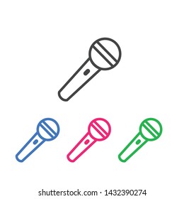 Voice Note Recording Icon Vector Logo Template