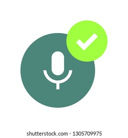 Voice Note Tick Icon Stock Vector (Royalty Free) 1305709975 | Shutterstock
