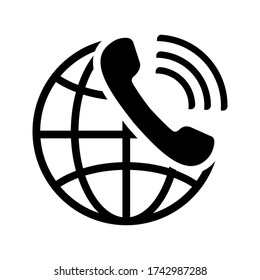 Voice Over Internet Protocol Vector Icon. Telephony Voip Illustration Sign. Internet Ip Symbol.