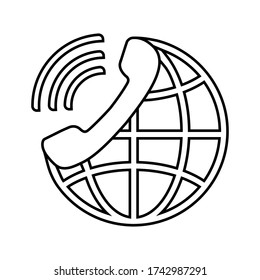 voice over internet protocol vector icon. telephony voip illustration sign. internet ip symbol.