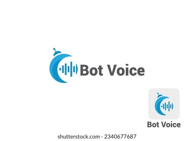 aislamiento del vector de icono de voz sobre logotipo