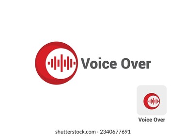 voice over logo icon vector isolation
