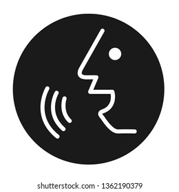 Voice percon icon design. Flat symbol vector, modern illustration .